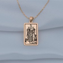 925 Ayar Gümüş Tarot (Three Of Cups) Üç Bardak Kolye