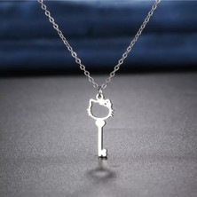 925 Ayar Gümüş Hello Kitty Anahtar Kolye