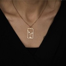 925 Ayar Gümüş Kadın Silüet Kolye