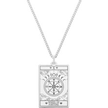 925 Ayar Gümüş Wheel Of Fortune Tarot Kolye