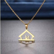 925 Ayar Gümüş Aile Ev Kolye