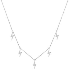 925 Ayar Gümüş 5’li Şimşek Kolye