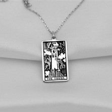 925 Ayar Gümüş Tarot Kule Kolye