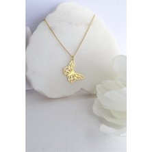 Kadın Kelebek Gümüş Kolye