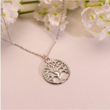 925 Ayar Gümüş Yaşam Ağacı Kolye