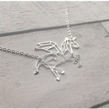 925 Ayar Gümüş Kanatlı Unicorn Kolye