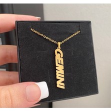 Has Altın Kaplama Ikizler Burcu 925K Kolye