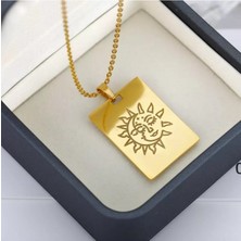 925 Ayar Gümüş Güneş Kart Kolye