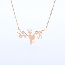 925 Ayar Gümüş Geyik Kolye