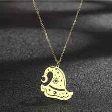 925 Ayar Gümüş Cadı Şapkası Kolye