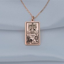 925 Ayar Gümüş Tarot (The Charıot) Araba Kolye