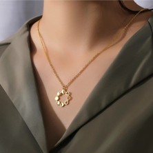 925 Ayar Gümüş Halka Ayın Evreleri Kolye