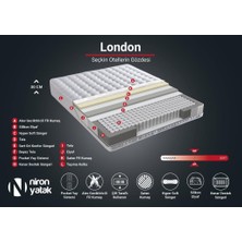 Niron Yatak Niron London Yatak 100x200 cm Tek Kişilik Paket Yaylı Alev  Kral Dairesi Yatağı