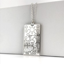 925 Ayar Gümüş Tarot (The Star) Yıldız Kolye
