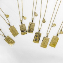 Altın Kaplama Burçlar Tarot Gümüş Kolye (Tek Adet)