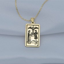 925 Ayar Gümüş Tarot (Two Of Cups) Iki Bardak Kolye