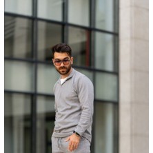 Man Forces Erkek Polo Yaka Uzun Kollu T-Shirt – Waffle Kumaş,  Pamuk, Regular Fit, Günlük ve Spor Kullanım, Gri (S-M-L-Xl-Xxl)
