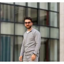 Man Forces Erkek Polo Yaka Uzun Kollu T-Shirt – Waffle Kumaş,  Pamuk, Regular Fit, Günlük ve Spor Kullanım, Gri (S-M-L-Xl-Xxl)