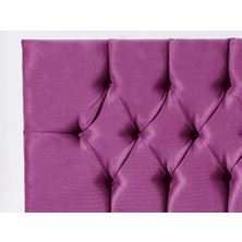 Niron Purple Tek Kişilik Yatak Başlığı - 90 cm Mor Kumaş Başlık - Baza ve Karyola Başlığı