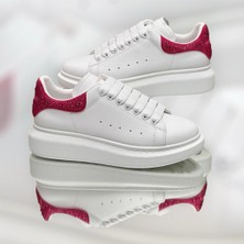 Globalux Women’s Alexander Mcqueen Sneakers - Sneaker In White/red - Alexander Mcqueen Kadın Sneaker