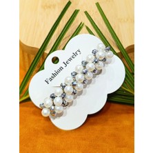 Monalisa Home Lüks Figürlü İncili Gümüş Klips Toka