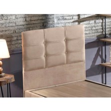 Niron Yatak Polo Tek Kişilik Yatak Başlığı - 80 cm Sütlü Kahve Kumaş Başlık