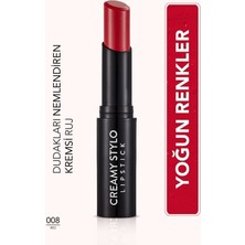 Flormar Yarı Parlak Stick Ruj- Creamy Stylo Lipstick -008 Red-8682536013680