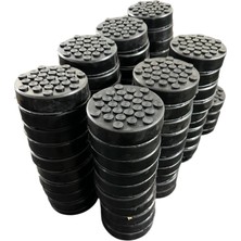 Kauçuk Oto Lift Ayak Tampon Takoz Seti [dış ÇAP:115 Mm, Kalınlık: 25 Mm] (4 Adet)