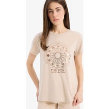 DeFacto Regular Fit Bisiklet Yaka Astral Baskılı Kısa Kollu Tişört E5146AX25SM