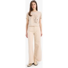 DeFacto Regular Fit Bisiklet Yaka Astral Baskılı Kısa Kollu Tişört E5146AX25SM