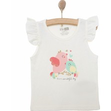 Hellobaby Basic Kız Kuş Baskılı Atlet T-Shirt Kız Bebek