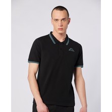 Korpo Ezio 2 Tur Erkek Siyah-Mavi Regular Fit Polo Yaka Tişört