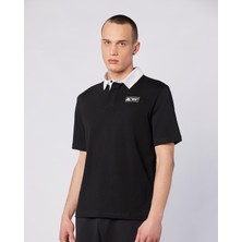 Nilde Tur Erkek Siyah-Beyaz Regular Fit Polo Yaka Tişört