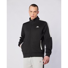 222 Banda Moste Full Zip Erkek Siyah Regular Fit Fermuarlı Eşofman Üstü