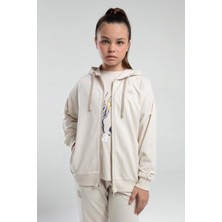 Kappa Kız Çocuk Krem Sweatshirt