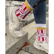Hanse Socks Popcorn Desenli Renkli Unisex Çorap - Eğlenceli ve Şık Tasarım