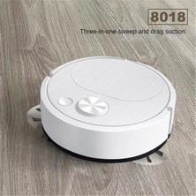 Otomatik Elektrikli Süpürgeler USB Şarjlı Mini Temizlik Makinesi Akıllı Süpürme Paspaslama Robot Elektrikli Süpürgeler, Siyah (Yurt Dışından)