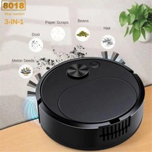 Otomatik Elektrikli Süpürgeler USB Şarjlı Mini Temizlik Makinesi Akıllı Süpürme Paspaslama Robot Elektrikli Süpürgeler, Siyah (Yurt Dışından)