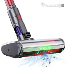 Oeehjllk Dyson V7 V8 V10 V11 V15 LED Farlı Elektrikli Süpürgeler Için Sert Zemin Aparatı Kıl Rulo Fırça Başlığı (Yurt Dışından)