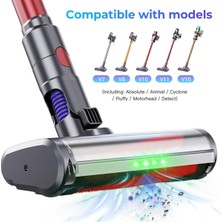 Oeehjllk Dyson V7 V8 V10 V11 V15 LED Farlı Elektrikli Süpürgeler Için Sert Zemin Aparatı Kıl Rulo Fırça Başlığı (Yurt Dışından)