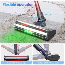 Oeehjllk Dyson V7 V8 V10 V11 V15 LED Farlı Elektrikli Süpürgeler Için Sert Zemin Aparatı Kıl Rulo Fırça Başlığı (Yurt Dışından)