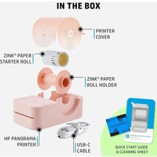 Hp Sprocket Panorama Instant Taşınabilir Renkli Etiket ve Fotoğraf Yazıcısı Pembe Printer