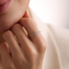 Sembol Gold Beyaz Altın Tamtur Yüzük