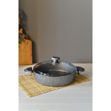 Oms Granit 34X9 cm Karnıyarık Tencere 3310 Gri