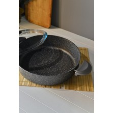 Oms Granit Basık Tencere 26 cm Gri