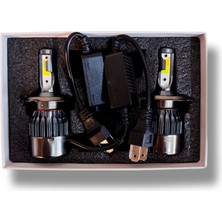 F30 3 Renk H4 LED Xenon Pembe Buz Mavi Beyaz (Çakarlı) 12V 15000 Lümen