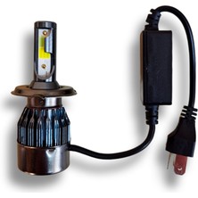 F30 3 Renk H4 LED Xenon Pembe Buz Mavi Beyaz (Çakarlı) 12V 15000 Lümen