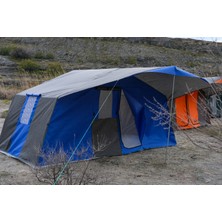 Tmc 3+0 Double Kamp Çadırı 6-8 Kişilik Mavi Renk Su Geçirmez Olmayan 3 Mevsimlik Kullanım