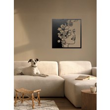 Soi Dekor Flora Minimalist Kadın Figürü Metal Duvar Tablosu