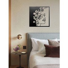 Soi Dekor Flora Minimalist Kadın Figürü Metal Duvar Tablosu